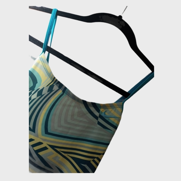 Nike Swimsuit / Yellow/Aquamarine/Navy Blue Color XL 156-166 CM 13-15 YRS Size - Picture 2 of 14